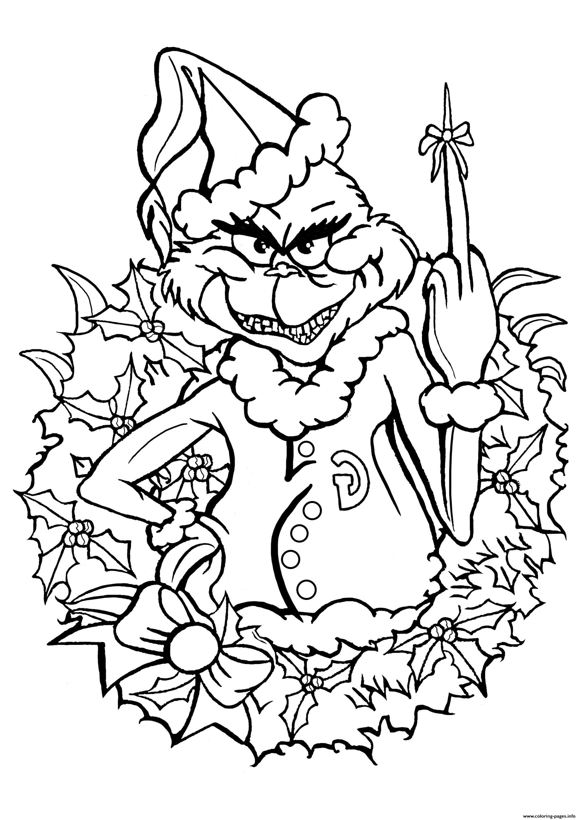 Dr Seuss How The Grinch Stole Christmas Coloring page Printable
